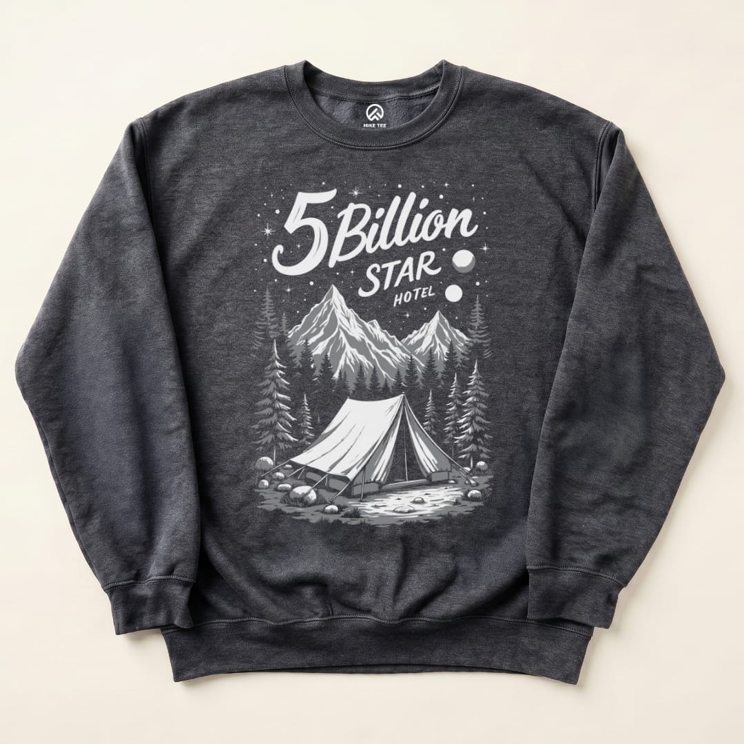5 Billion Star Sweatshirt Hike Tee Sweatshirt Dark Heather / S