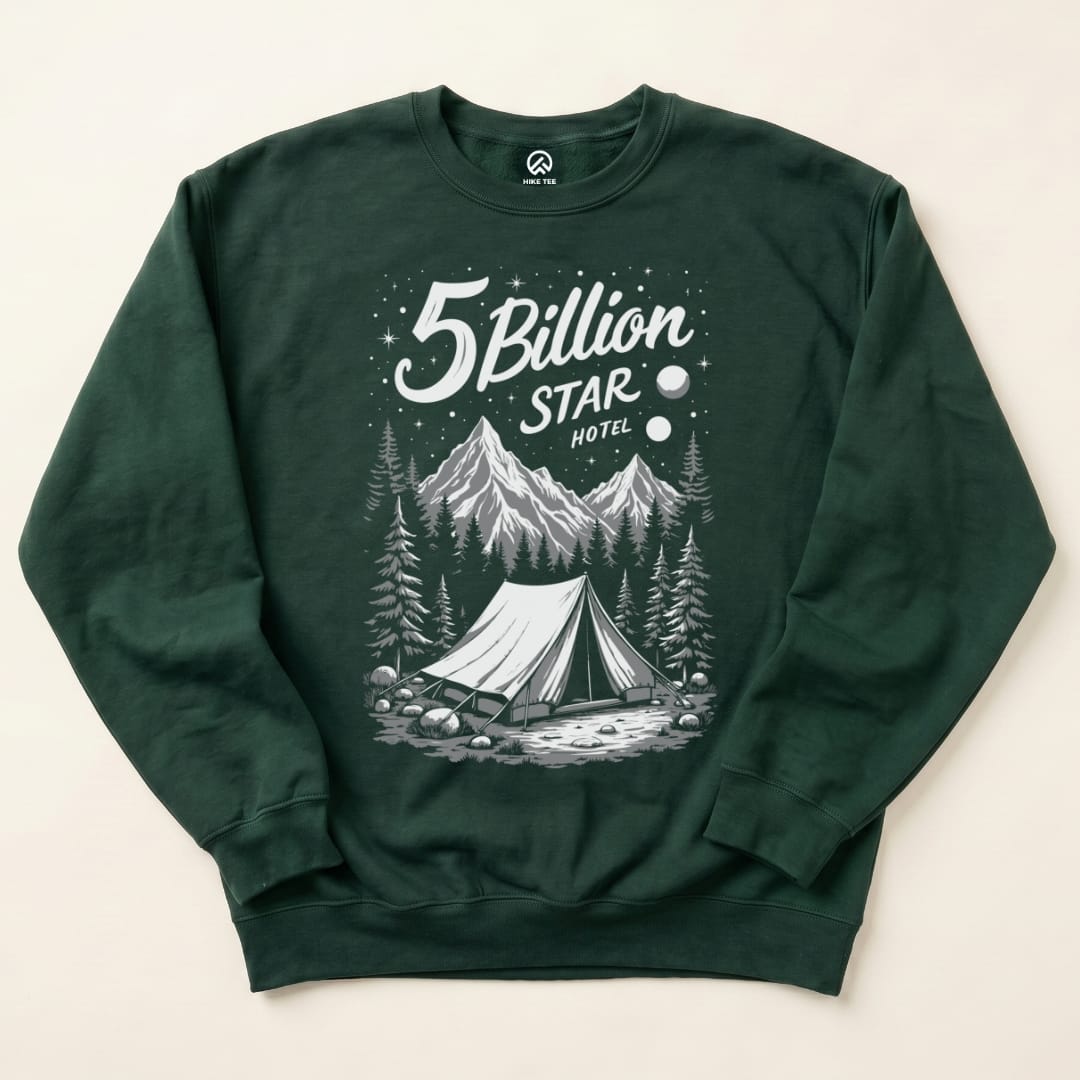 5 Billion Star Sweatshirt Hike Tee Sweatshirt Forest Green / S