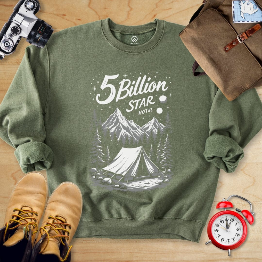 Hike Tee Sweatshirt Military Green / S 5 Billion Star Sweatshirt