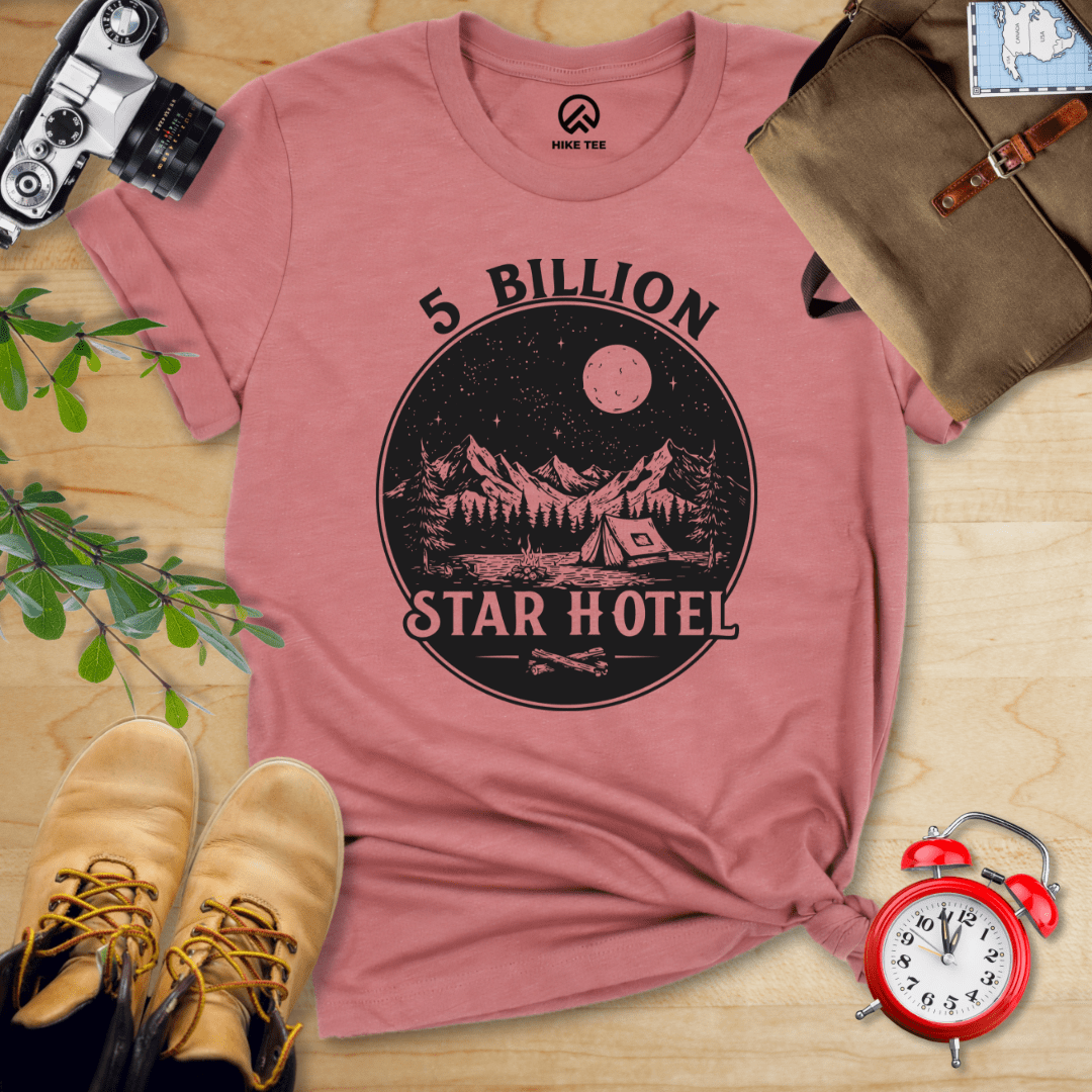 Hike Tee T-Shirt Heather Mauve / S 5 Billions Star Hotel Shirt