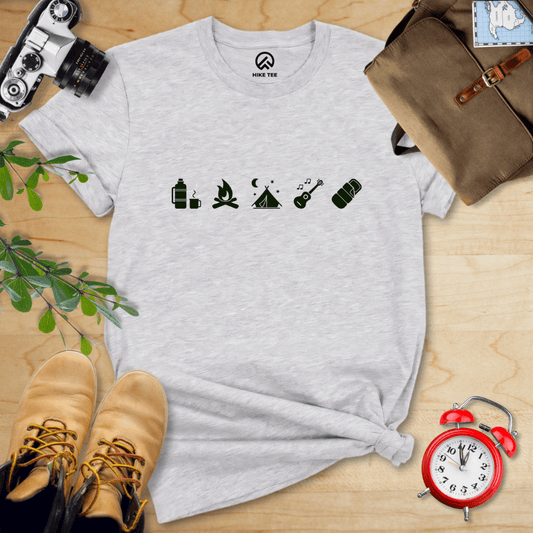 Hike Tee T-Shirt Athletic Heather / S 5 In Row Camping Shirt