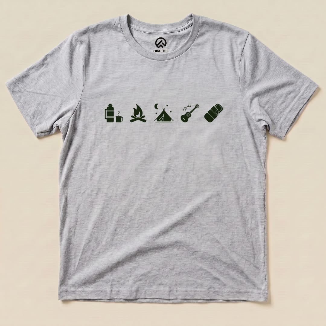Hike Tee T-Shirt Athletic Heather / S 5 In Row Camping Shirt