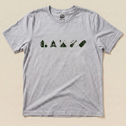 Hike Tee T-Shirt Athletic Heather / S 5 In Row Camping Shirt