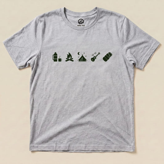 Hike Tee T-Shirt Athletic Heather / S 5 In Row Camping Shirt