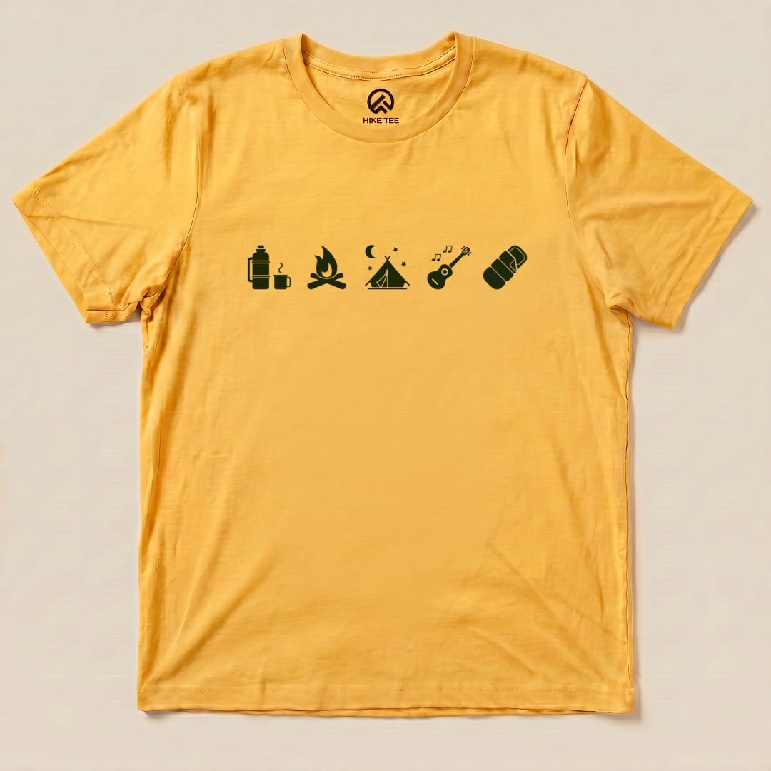 Hike Tee T-Shirt Gold / S 5 In Row Camping Shirt