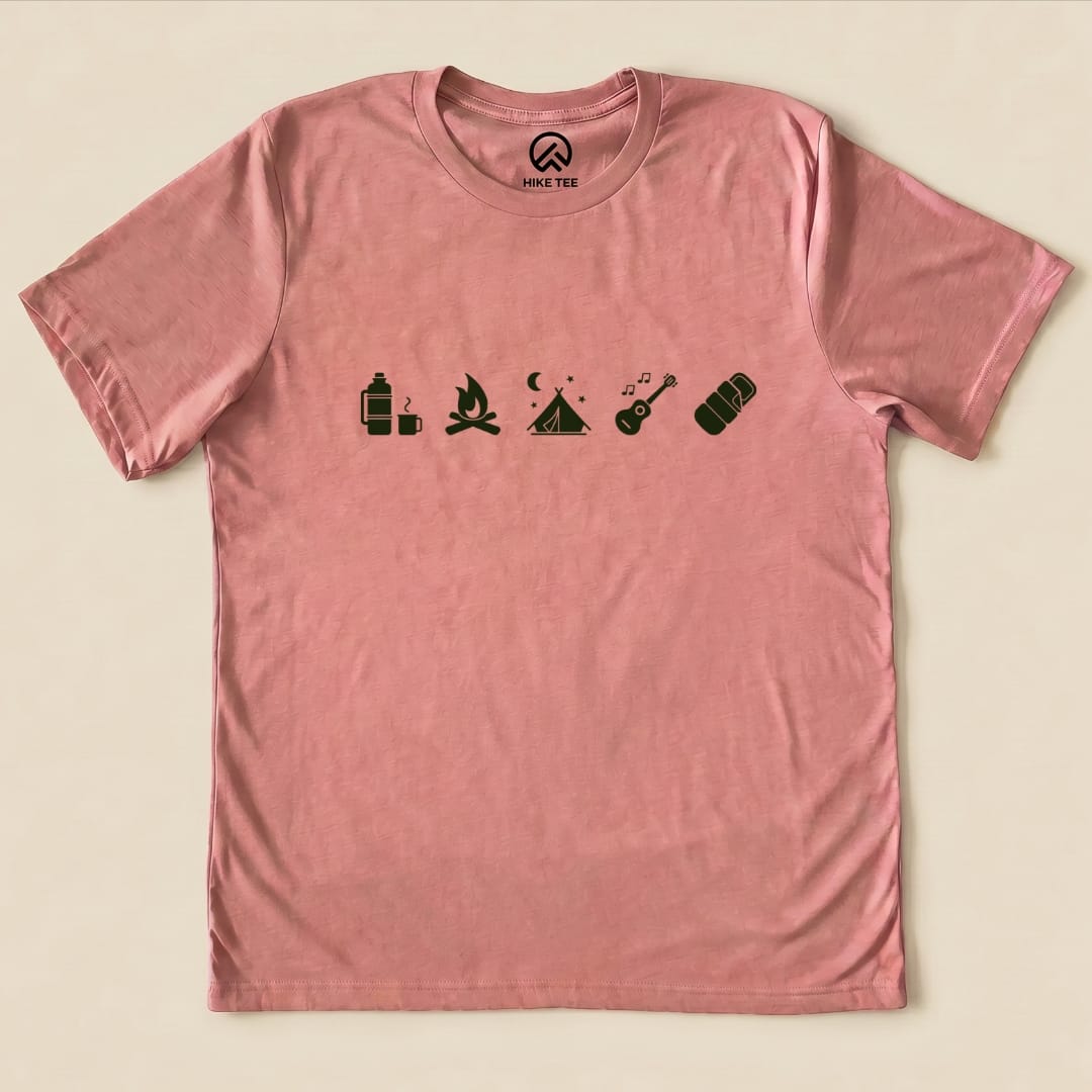 Hike Tee T-Shirt Heather Mauve / S 5 In Row Camping Shirt