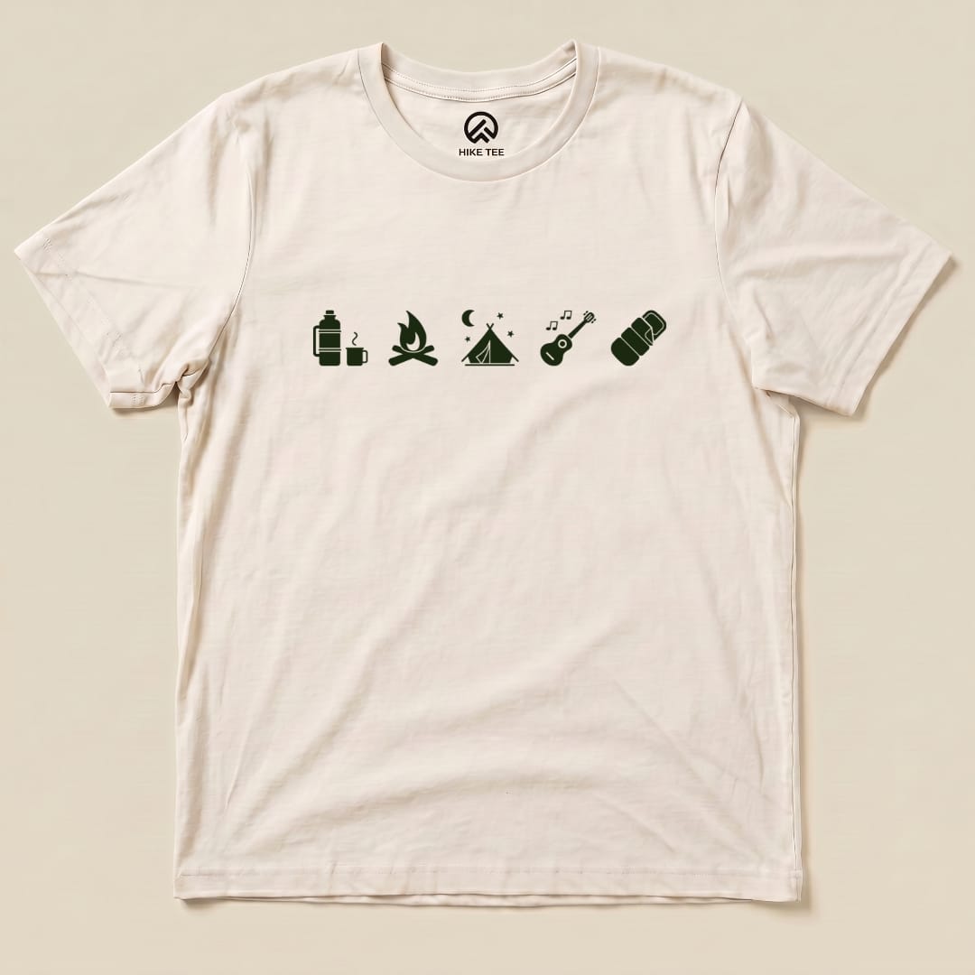 Hike Tee T-Shirt Natural / S 5 In Row Camping Shirt