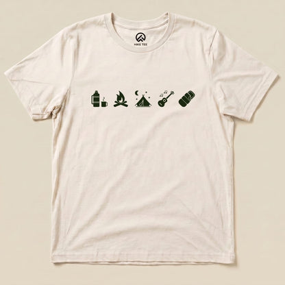 Hike Tee T-Shirt Natural / S 5 In Row Camping Shirt