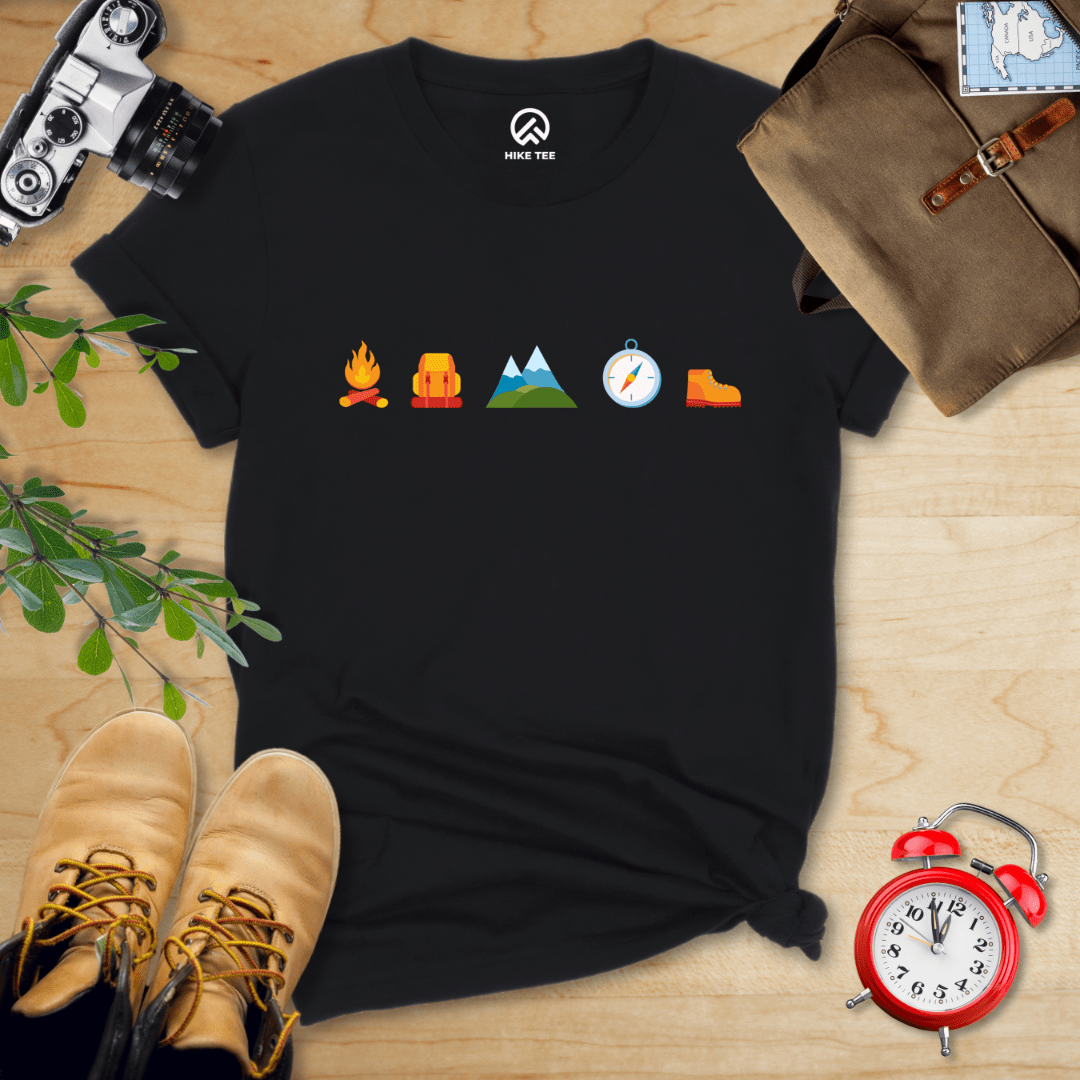 Hike Tee T-Shirt Black / S 5 In Row Hiking Shirt