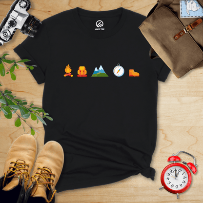 Hike Tee T-Shirt Black / S 5 In Row Hiking Shirt