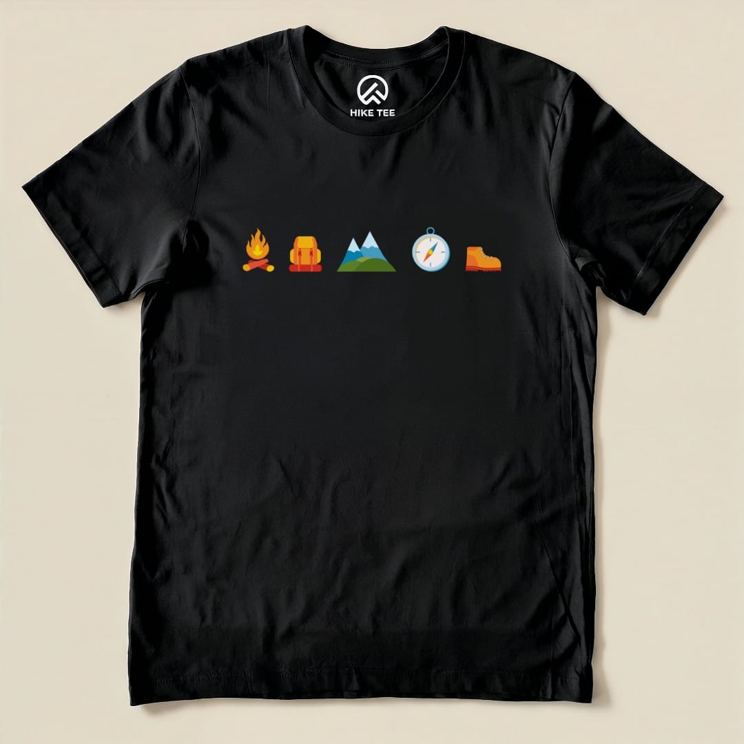Hike Tee T-Shirt Black / S 5 In Row Hiking Shirt