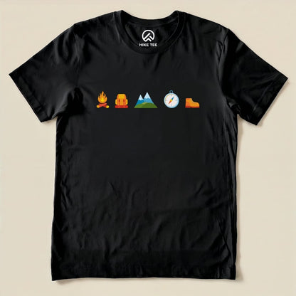 Hike Tee T-Shirt Black / S 5 In Row Hiking Shirt