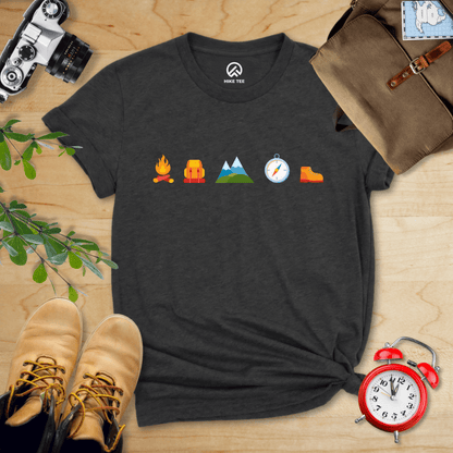 Hike Tee T-Shirt Dark Grey Heather / S 5 In Row Hiking Shirt