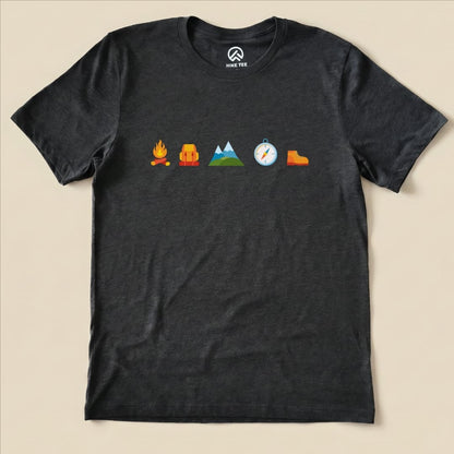 Hike Tee T-Shirt Dark Grey Heather / S 5 In Row Hiking Shirt
