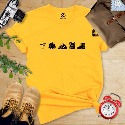 Hike Tee T-Shirt Gold / S 5 In Row Hiking Shirt