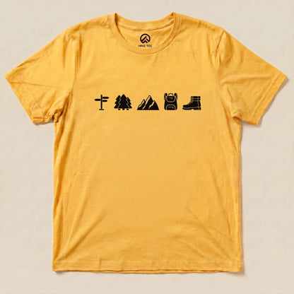 Hike Tee T-Shirt Gold / S 5 In Row Hiking Shirt