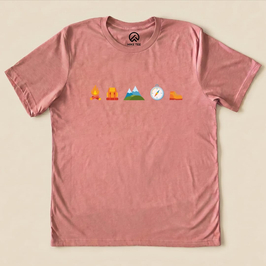 Hike Tee T-Shirt Heather Mauve / S 5 In Row Hiking Shirt