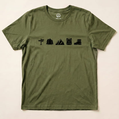 Hike Tee T-Shirt Military Green / S 5 In Row Hiking Shirt