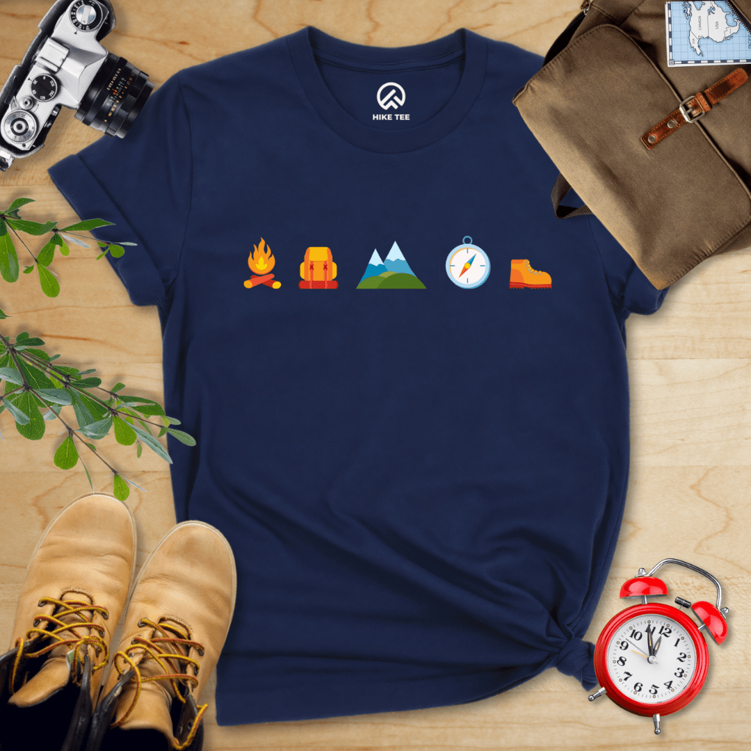 Hike Tee T-Shirt Navy / S 5 In Row Hiking Shirt