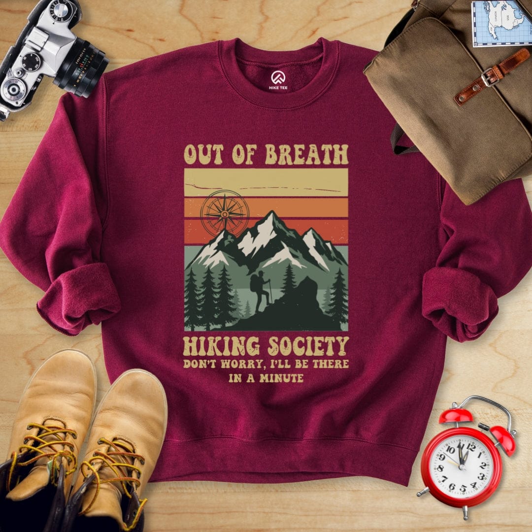 Hike Tee Sweatshirt Maroon / S 669_Out of Breath