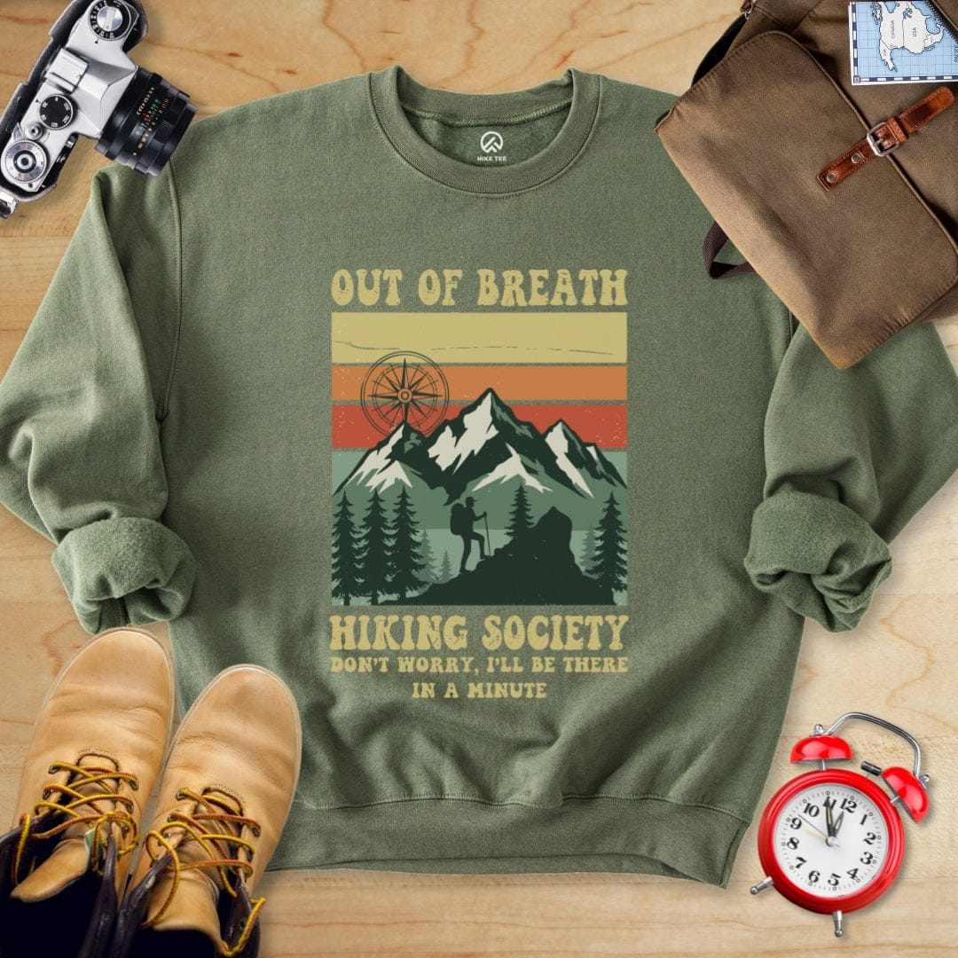 Hike Tee Sweatshirt Military Green / S 669_Out of Breath