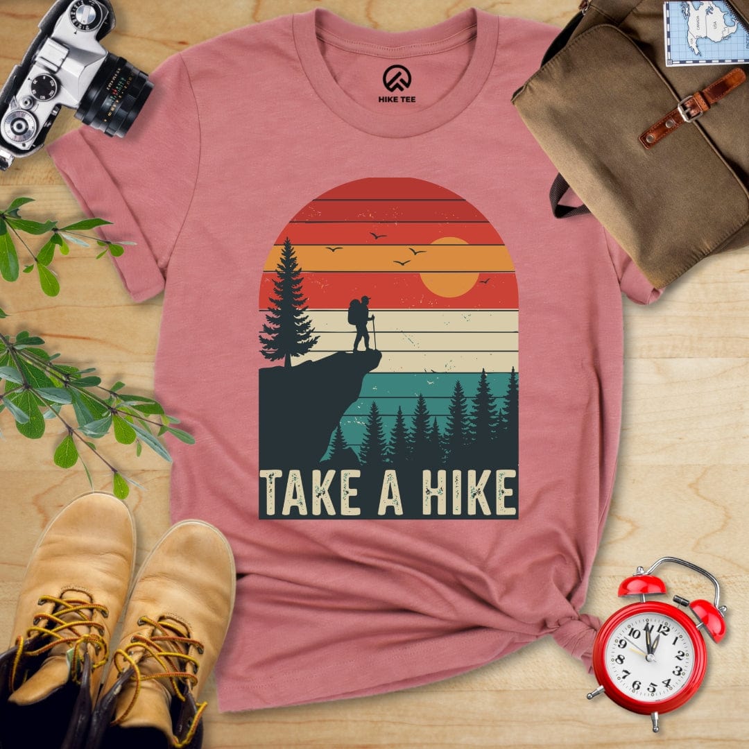 Hike Tee T-Shirt Heather Mauve / S 753_Take a Hike