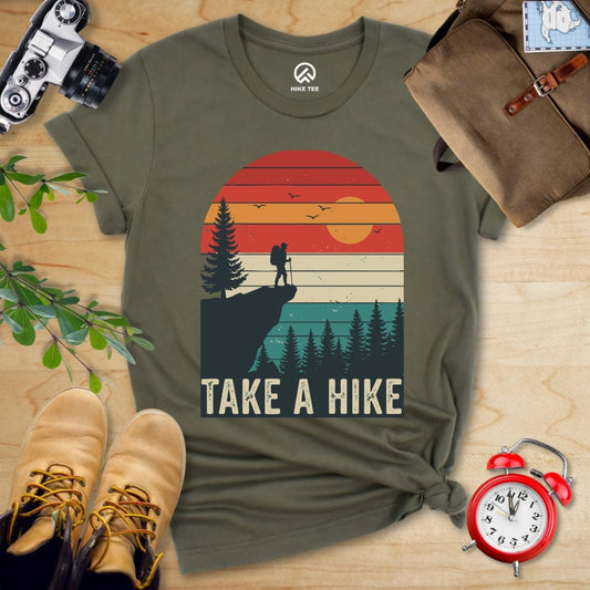 Hike Tee T-Shirt Military Green / S 753_Take a Hike