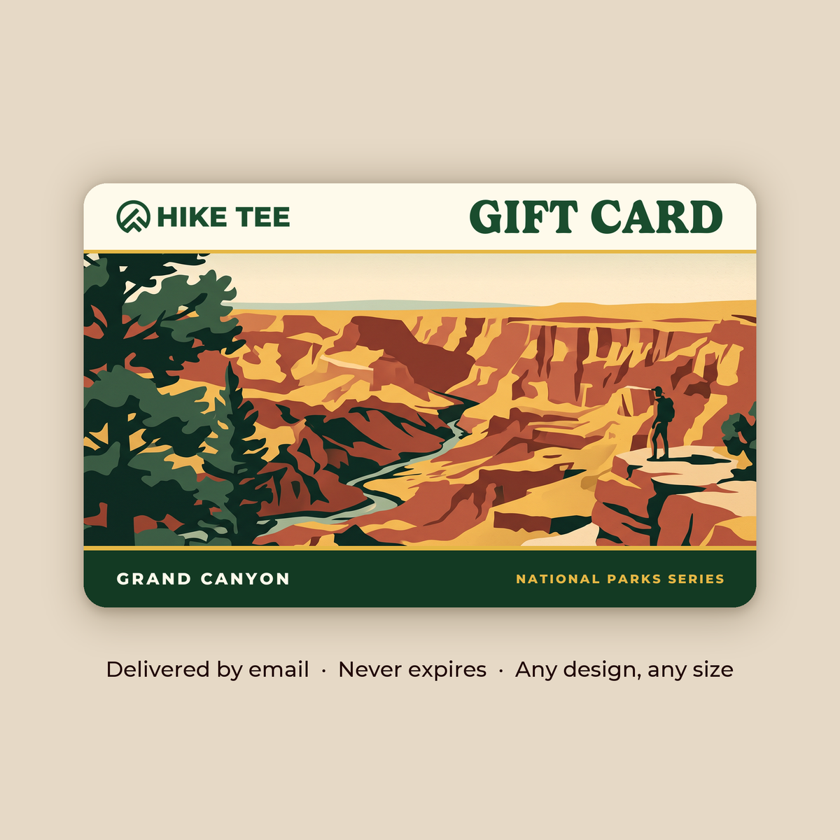 Hike Tee gift card - Grand Canyon design