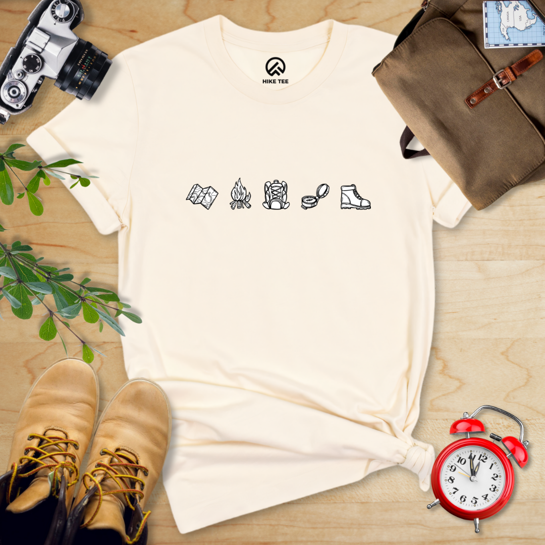Minimalistic Drawing Hiking Shirt