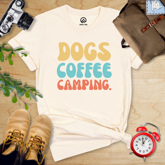 Dogs Coffee Camping Shirt