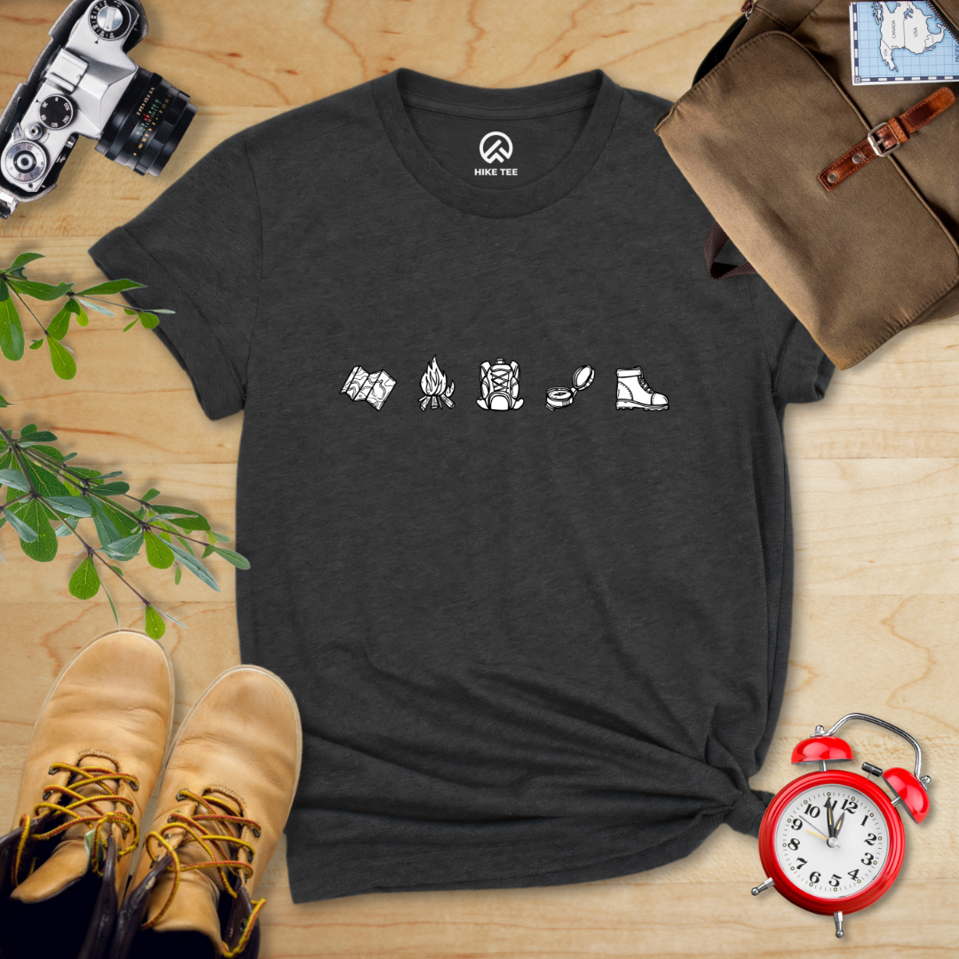 Minimalistic Drawing Hiking Shirt