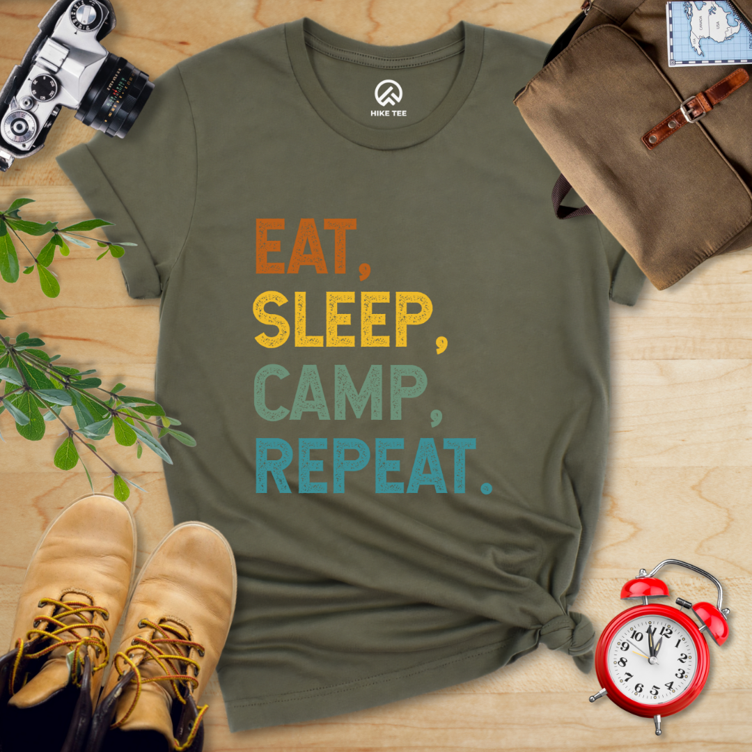 Eat Sleep Camp Repeat Shirt