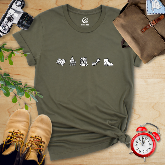 Minimalistic Drawing Hiking Shirt