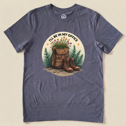Sorry, I'm Out Hiking Shirt Hike Tee T-Shirt Heather Navy / S