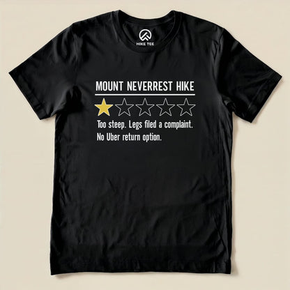 Mount Neverrest Review Shirt Hike Tee T-Shirt Black / S