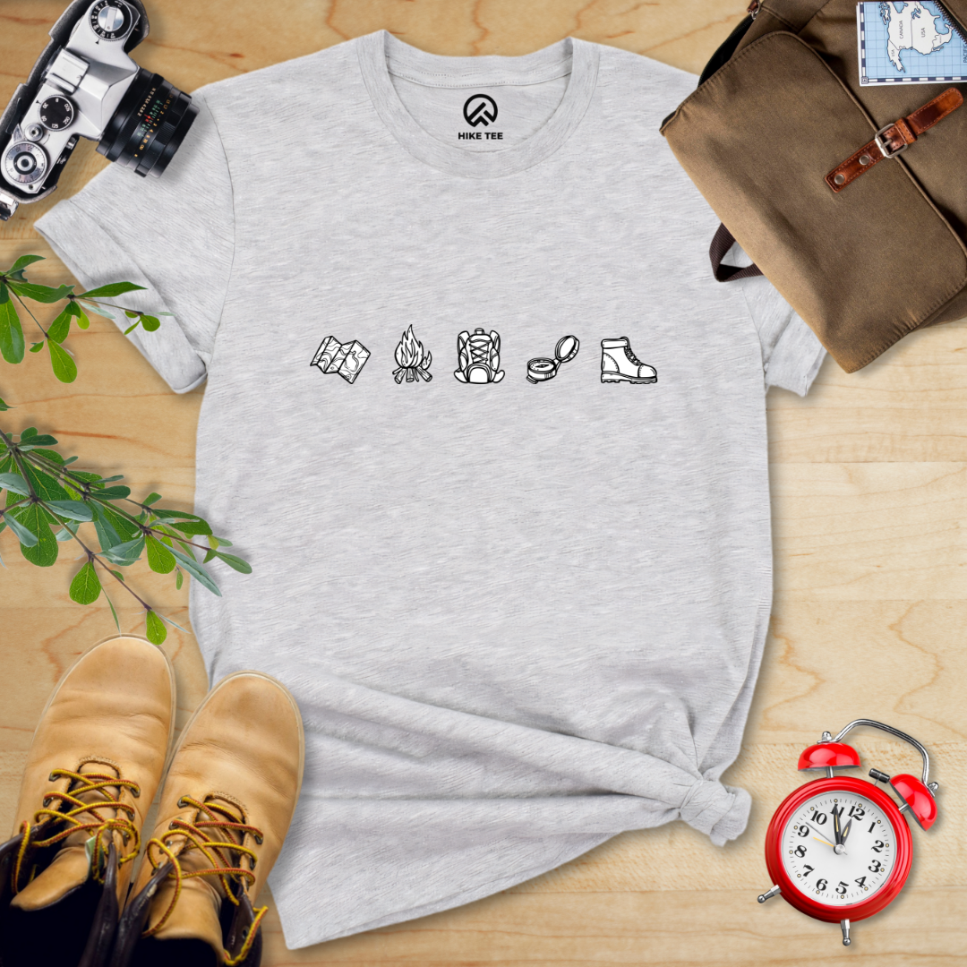 Minimalistic Drawing Hiking Shirt