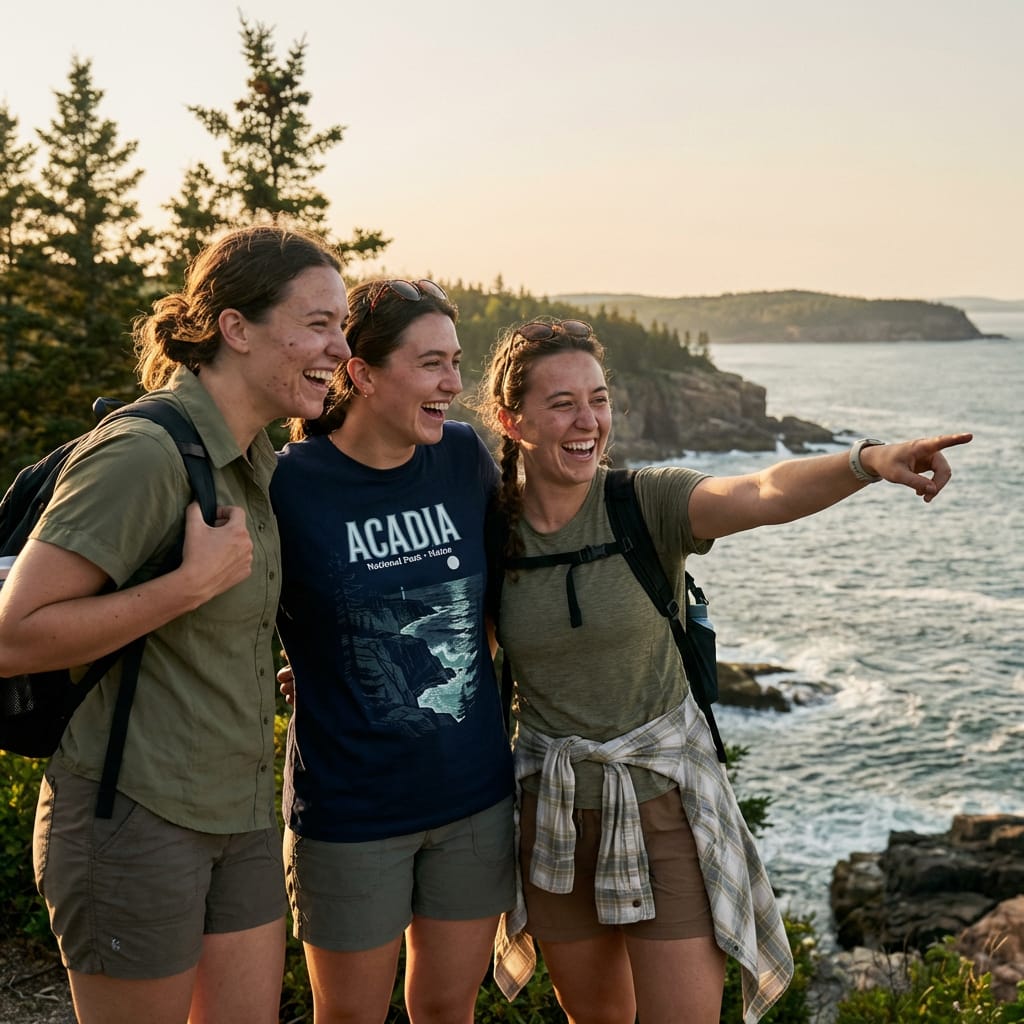 Hike Tee T-Shirt Acadia Maine Vintage Shirt
