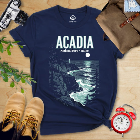 Hike Tee T-Shirt Navy / S Acadia Maine Vintage Shirt