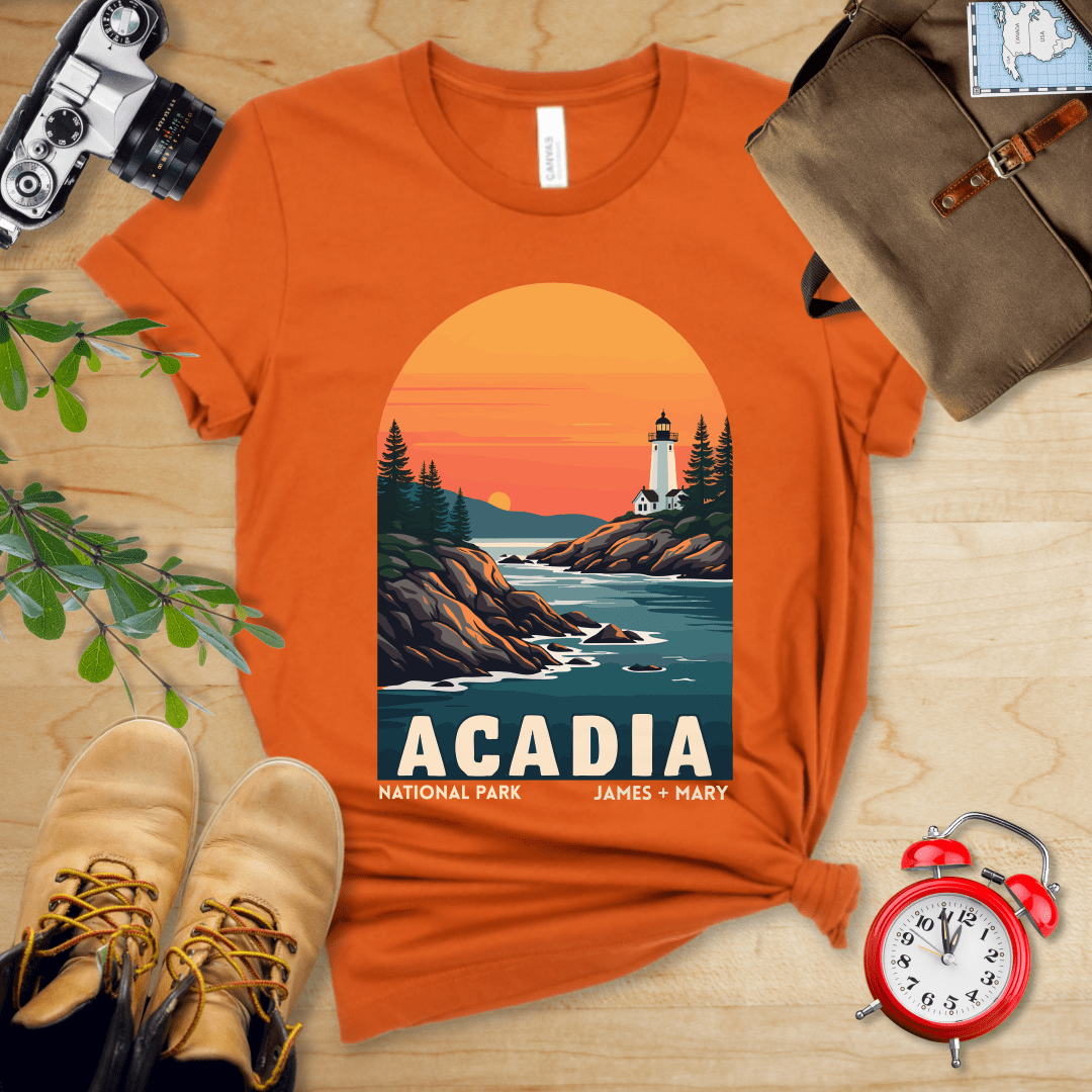 AnywherePOD T-Shirt Autumn / S Acadia National Park Shirt + Personalization