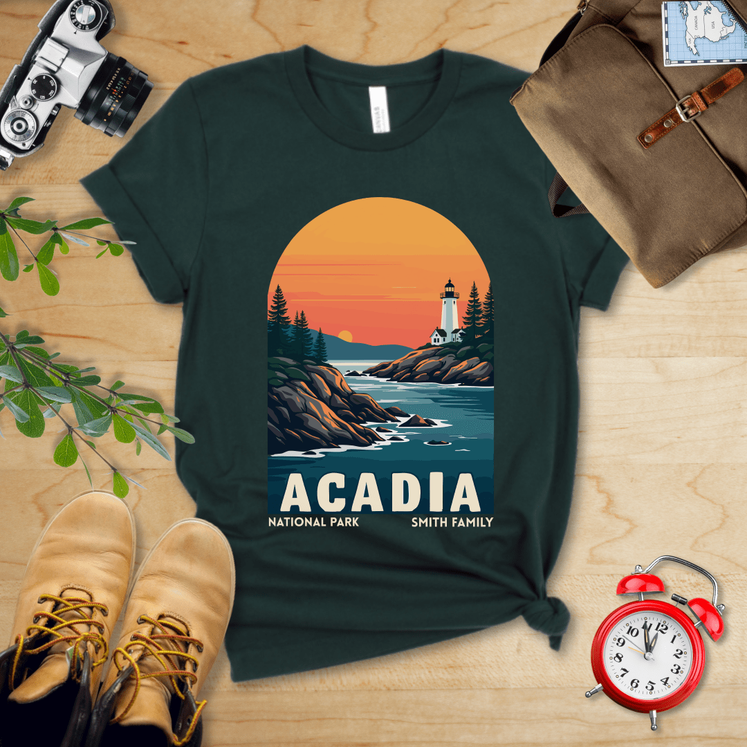 AnywherePOD T-Shirt Forest / S Acadia National Park Shirt + Personalization