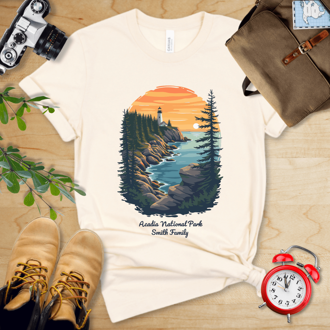 AnywherePOD T-Shirt Natural / S Acadia National Park Shirt + Personalization