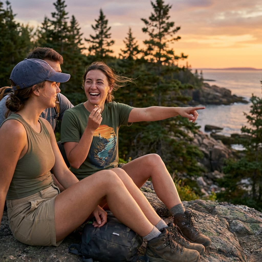 Hike Tee T-Shirt Acadia National Park Shirt