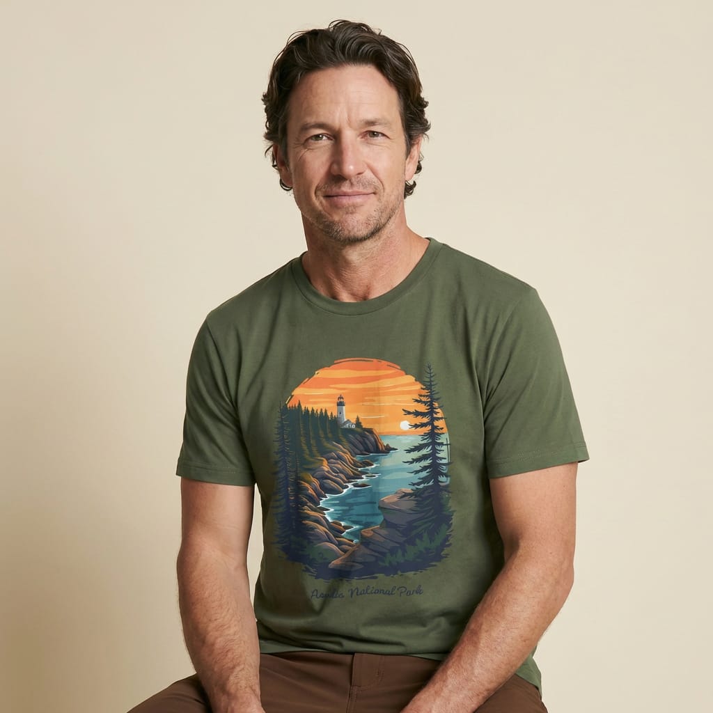 Hike Tee T-Shirt Acadia National Park Shirt