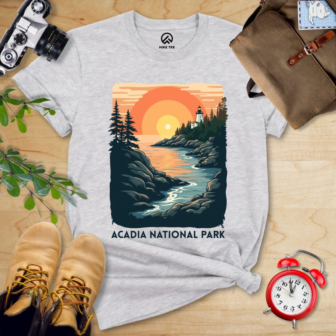 Hike Tee T-Shirt Athletic Heather / S Acadia National Park Shirt