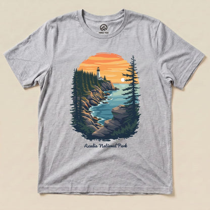 Hike Tee T-Shirt Athletic Heather / S Acadia National Park Shirt