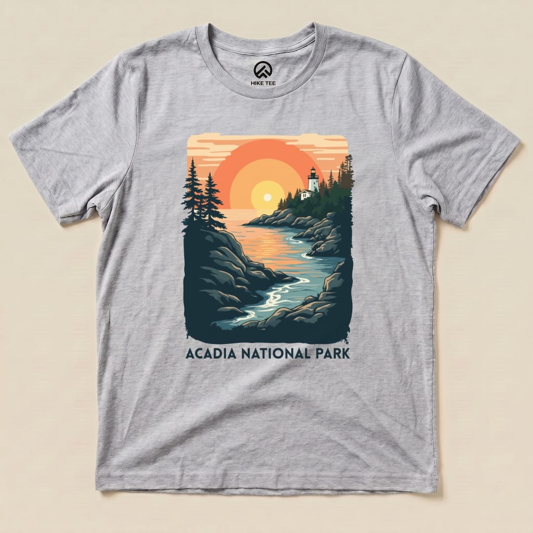 Hike Tee T-Shirt Athletic Heather / S Acadia National Park Shirt