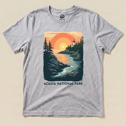 Hike Tee T-Shirt Athletic Heather / S Acadia National Park Shirt