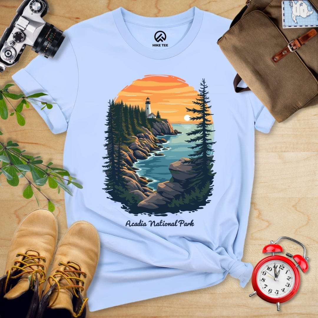 Hike Tee T-Shirt Baby Blue / S Acadia National Park Shirt