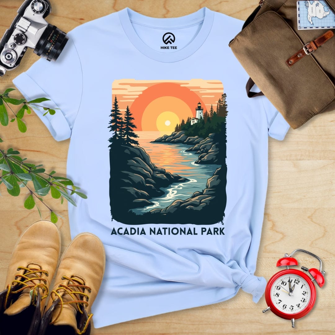 Hike Tee T-Shirt Baby Blue / S Acadia National Park Shirt