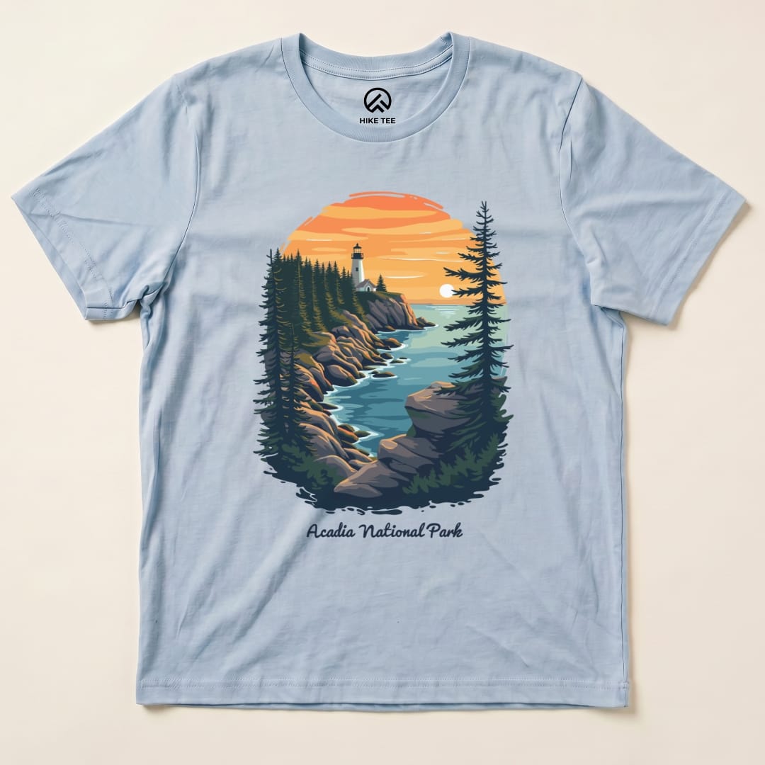 Hike Tee T-Shirt Baby Blue / S Acadia National Park Shirt
